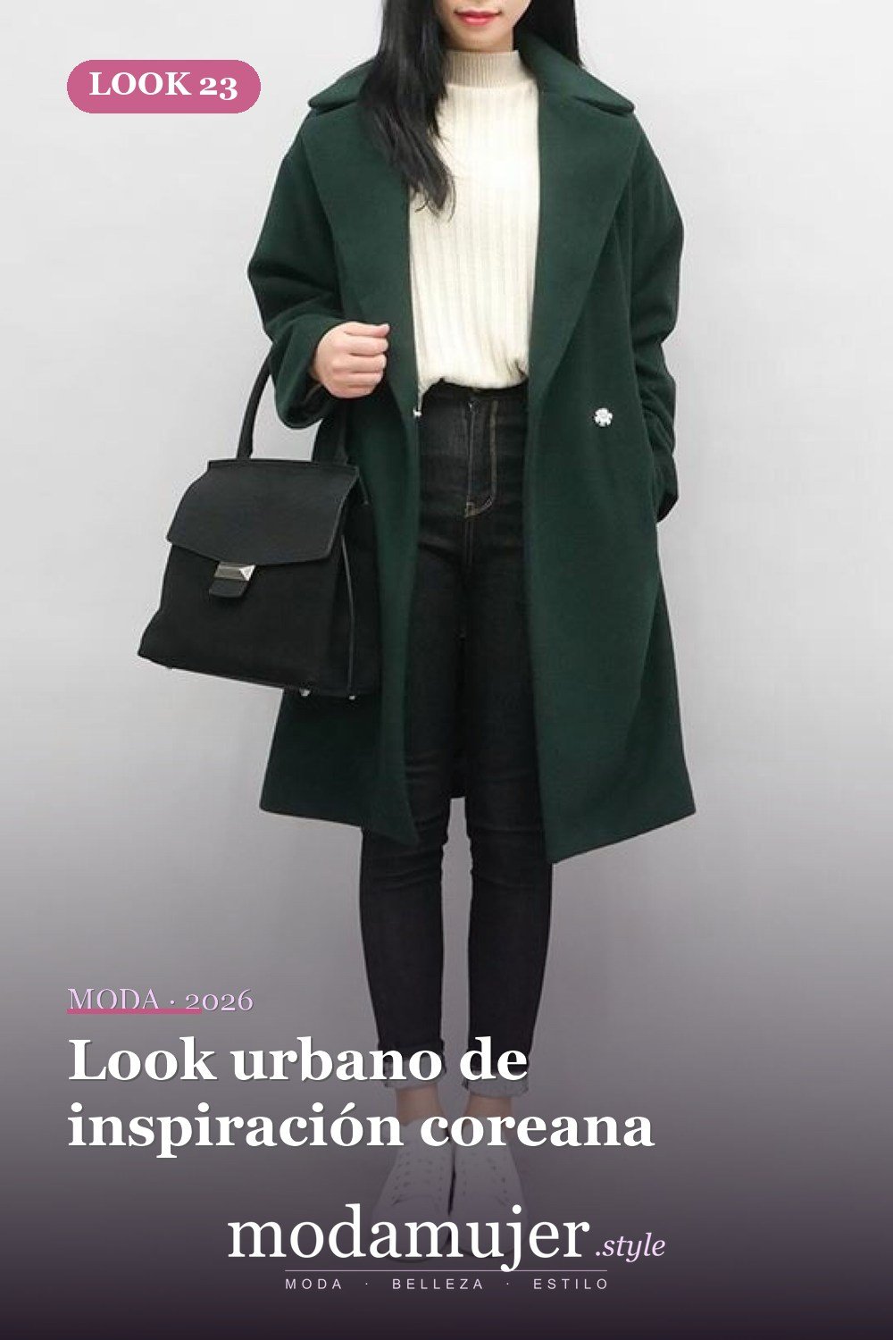 Look urbano de inspiración coreana — 27 ideas elegantes para vestir con jeans negros