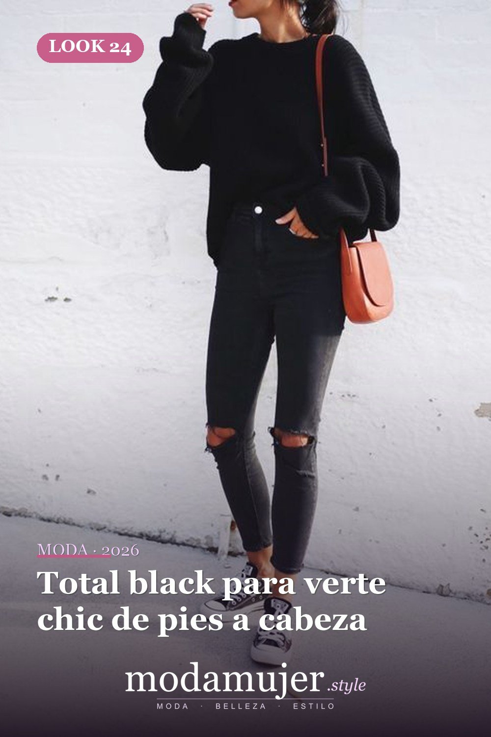 Total black para verte chic de pies a cabeza — 27 ideas elegantes para vestir con jeans negros