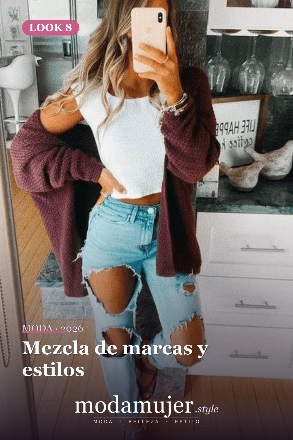 Mezcla de marcas y estilos — 28 conjuntos de moda casual de primavera con jeans