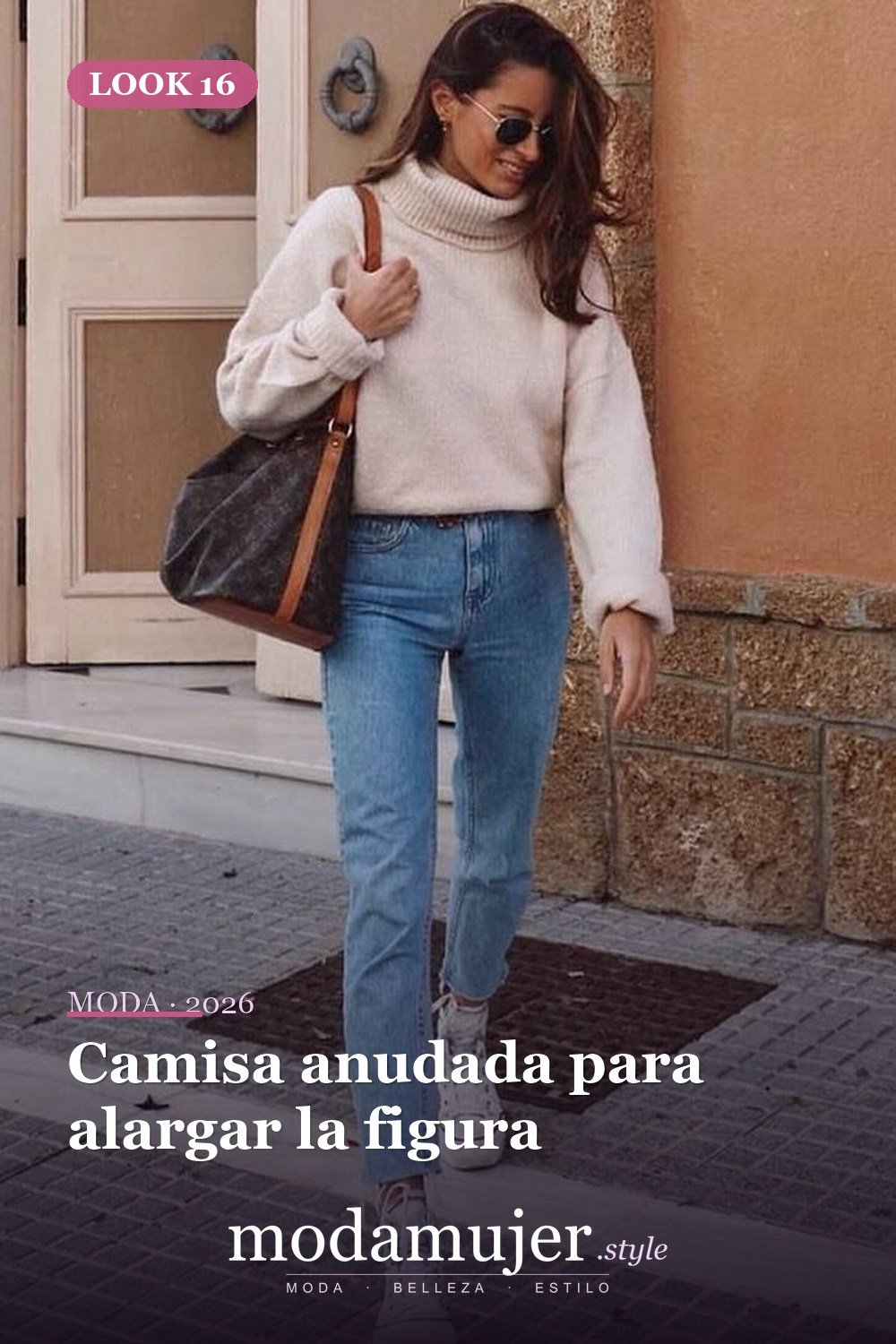 Camisa anudada para alargar la figura — 28 conjuntos de moda casual de primavera con jeans
