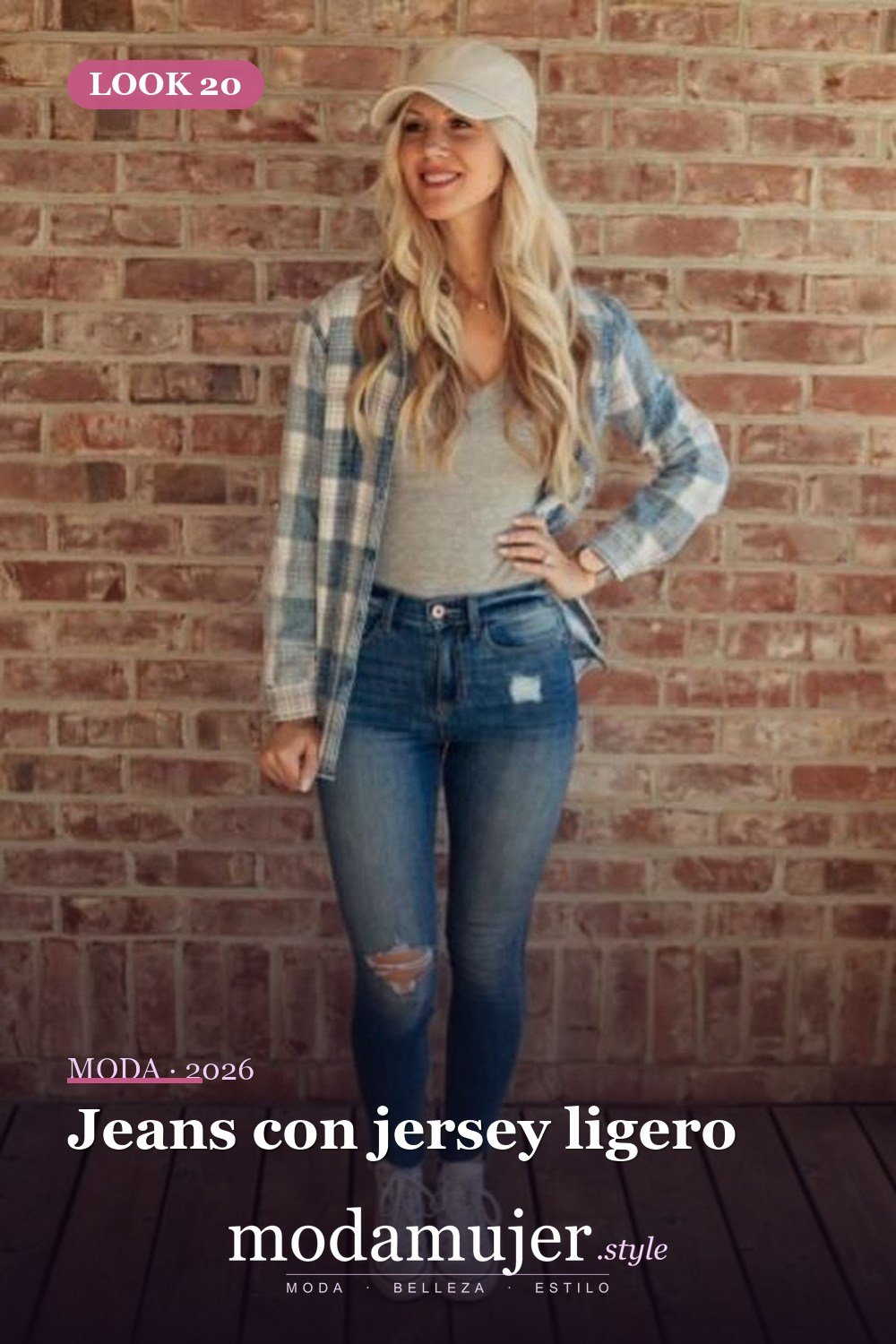 Jeans con jersey ligero — 28 conjuntos de moda casual de primavera con jeans