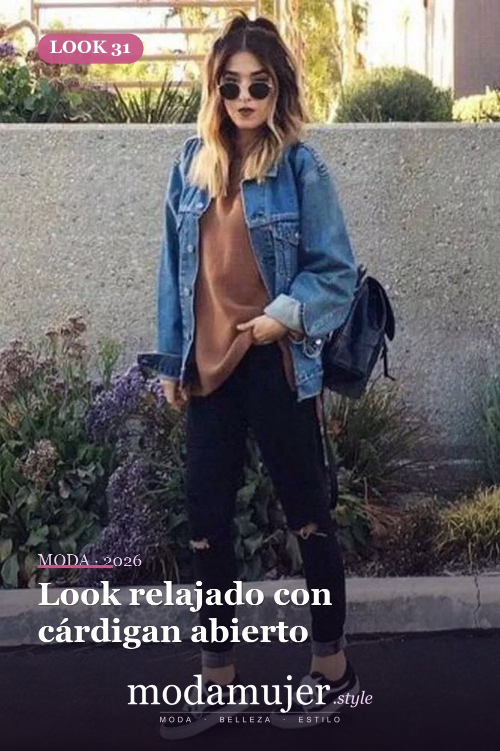 Look relajado con cárdigan abierto — 28 conjuntos de moda casual de primavera con jeans