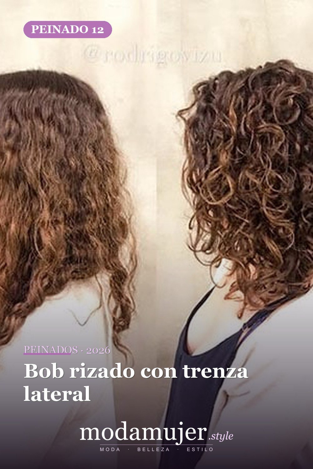 Bob rizado con trenza lateral — 28 cortes de pelo para cabello corto y rizado