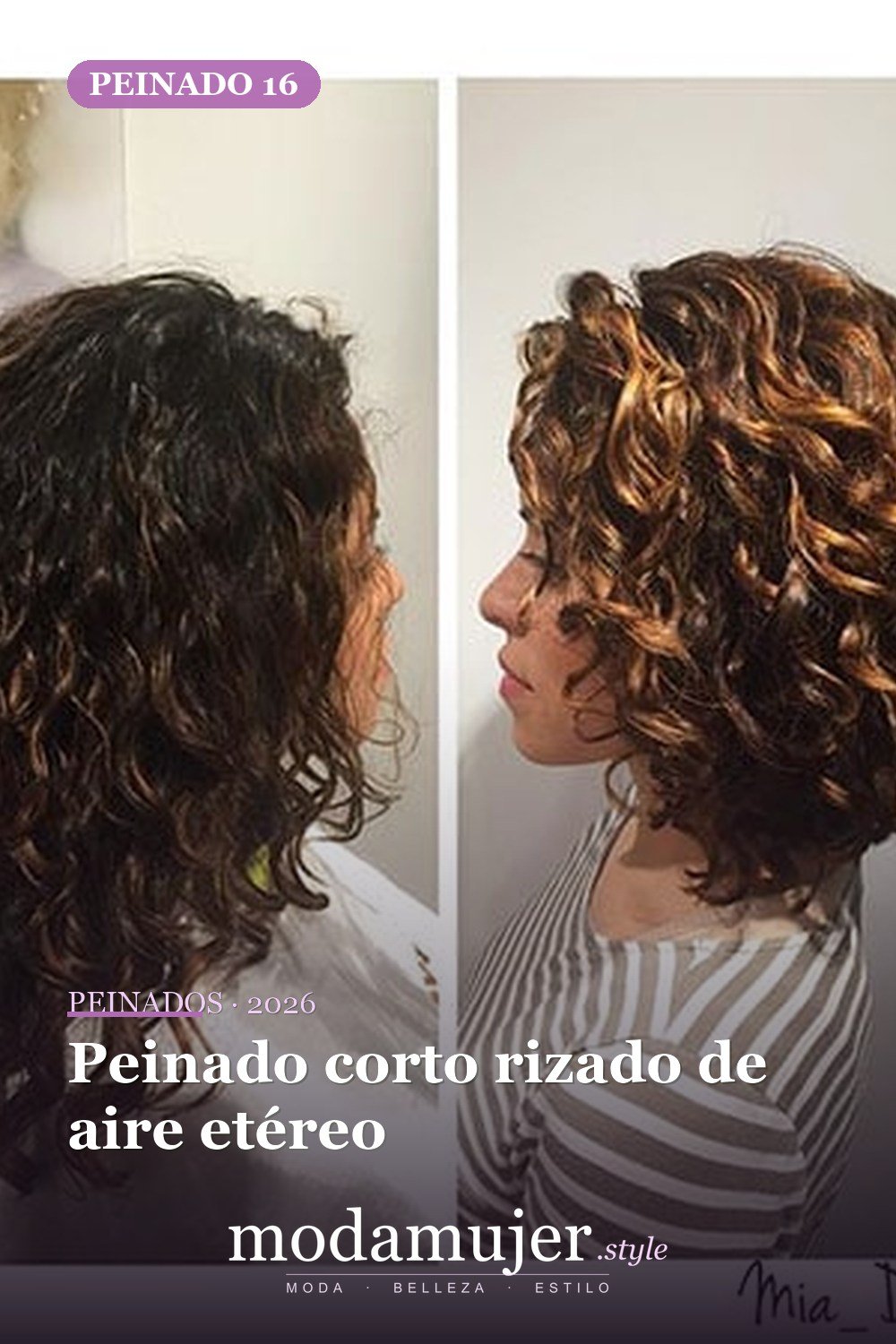 Peinado corto rizado de aire etéreo — 28 cortes de pelo para cabello corto y rizado