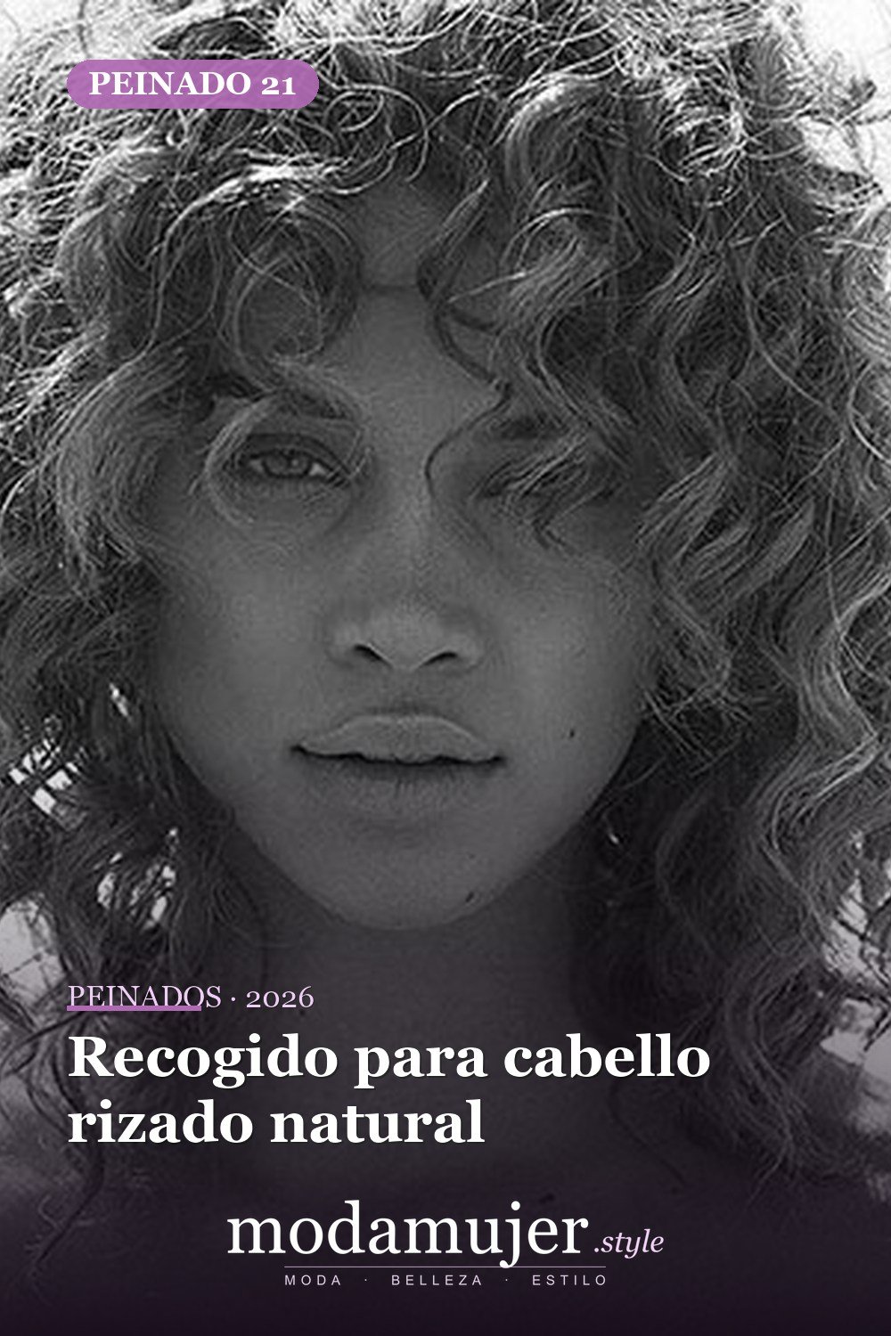 Recogido para cabello rizado natural — 28 cortes de pelo para cabello corto y rizado