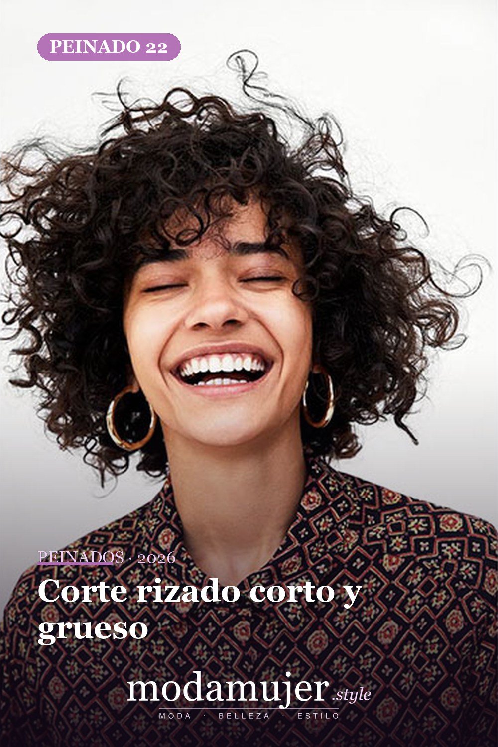 Corte rizado corto y grueso — 28 cortes de pelo para cabello corto y rizado