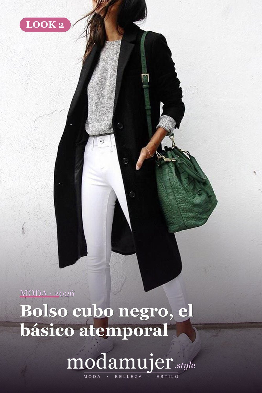 Bolso cubo negro, el básico atemporal — 29 ideas de atuendos de bolsos tipo cubo que toda chica debe probar