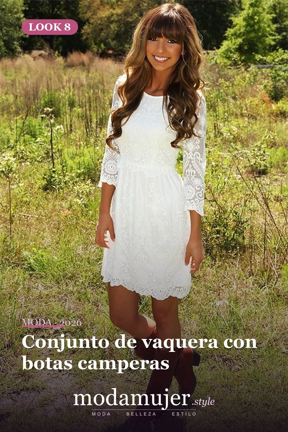 Conjunto de vaquera con botas camperas — 29 vestidos de vaquera: ideas para probar