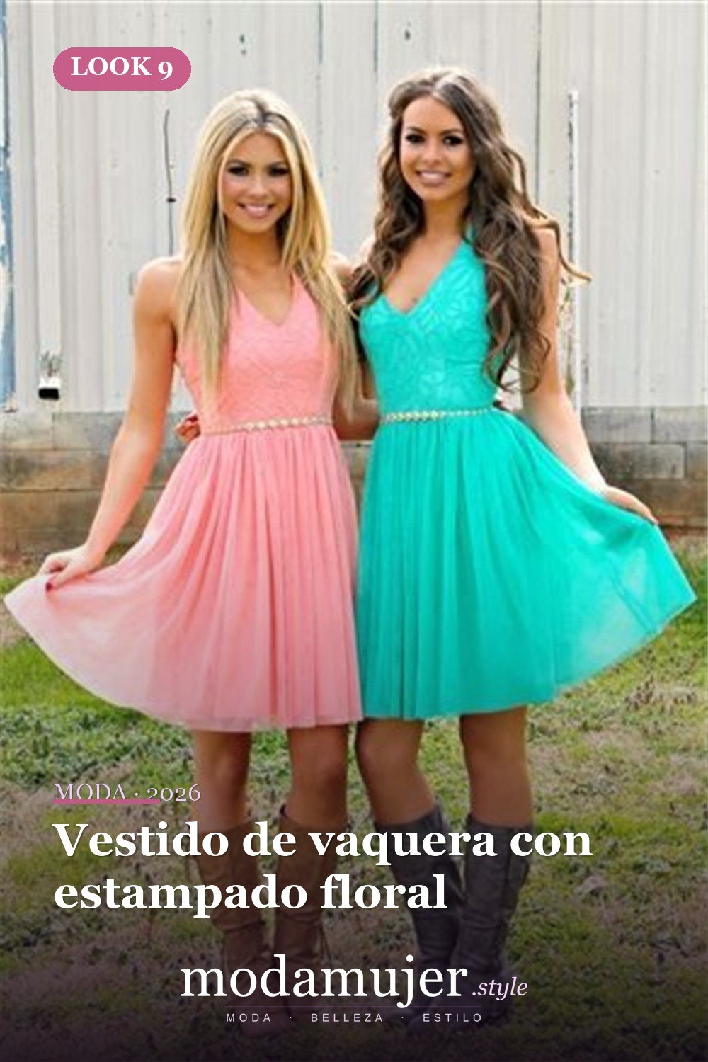 Vestido de vaquera con estampado floral — 29 vestidos de vaquera: ideas para probar