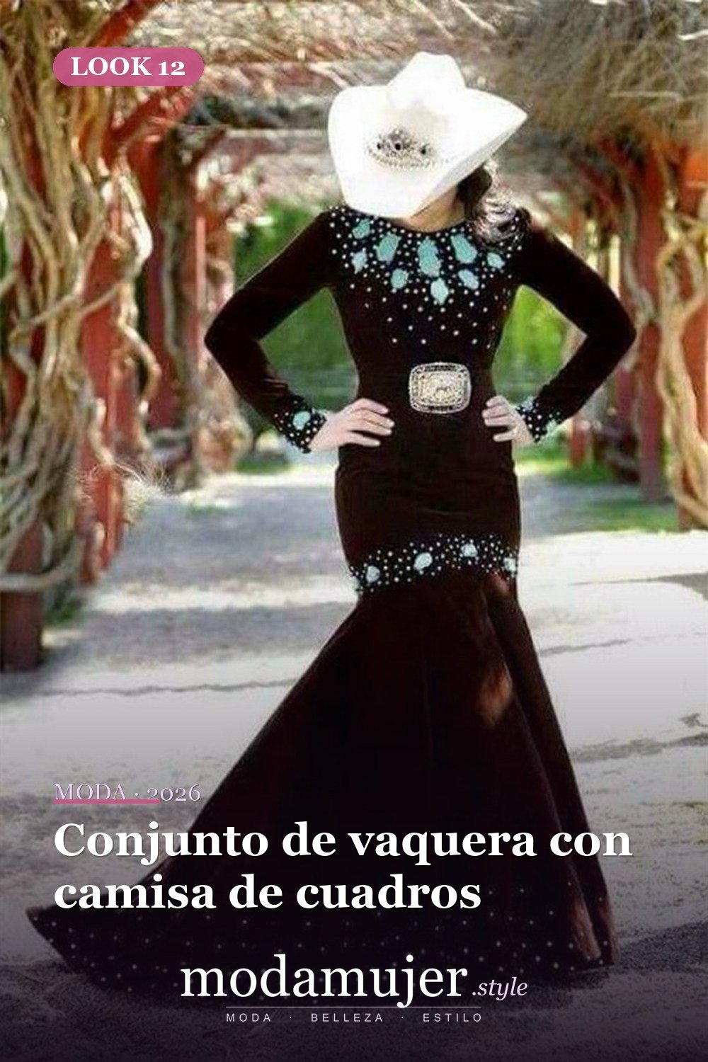 Conjunto de vaquera con camisa de cuadros — 29 vestidos de vaquera: ideas para probar
