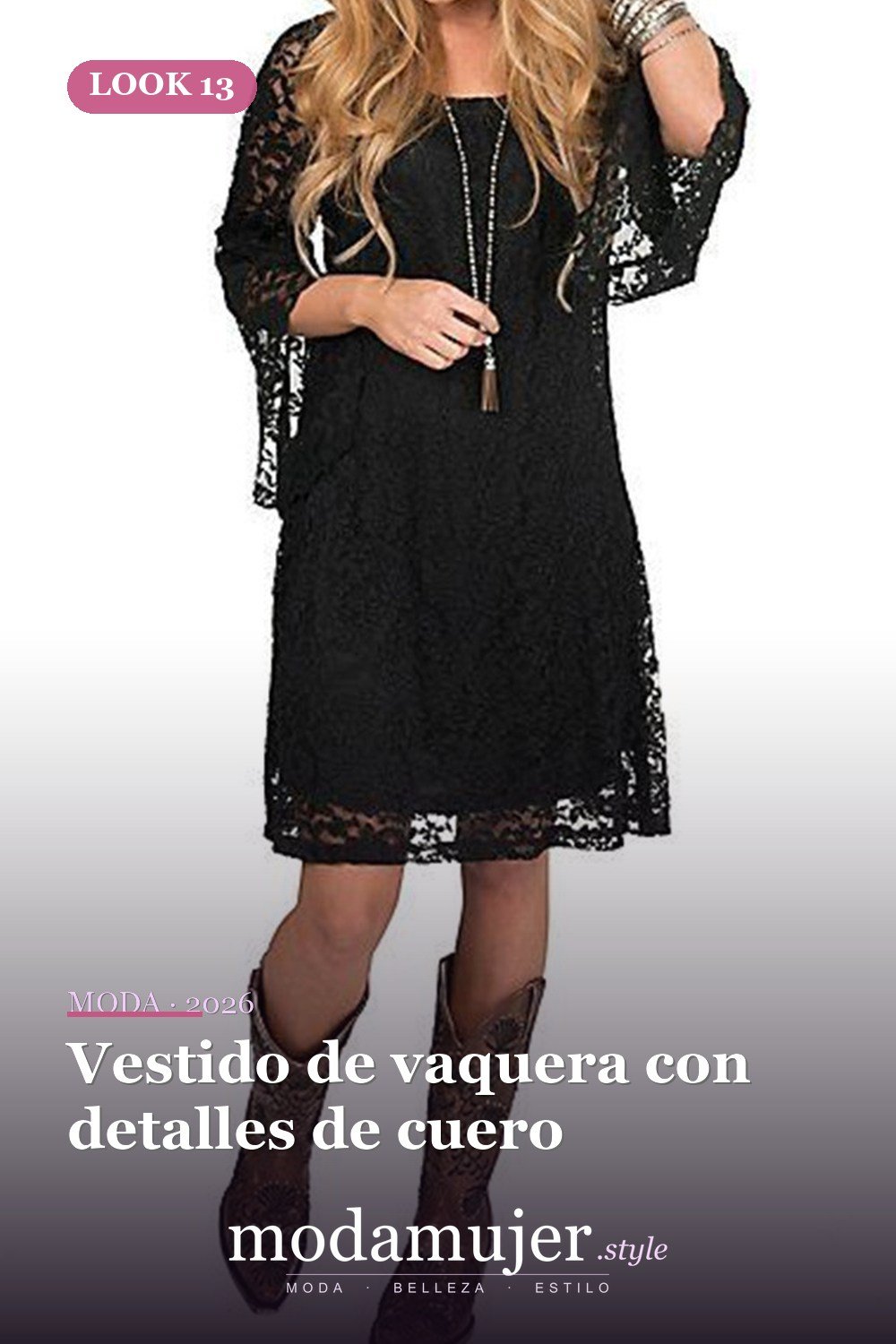 Vestido de vaquera con detalles de cuero — 29 vestidos de vaquera: ideas para probar