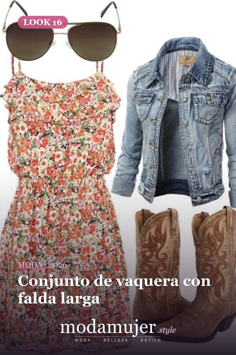 Conjunto de vaquera con falda larga — 29 vestidos de vaquera: ideas para probar