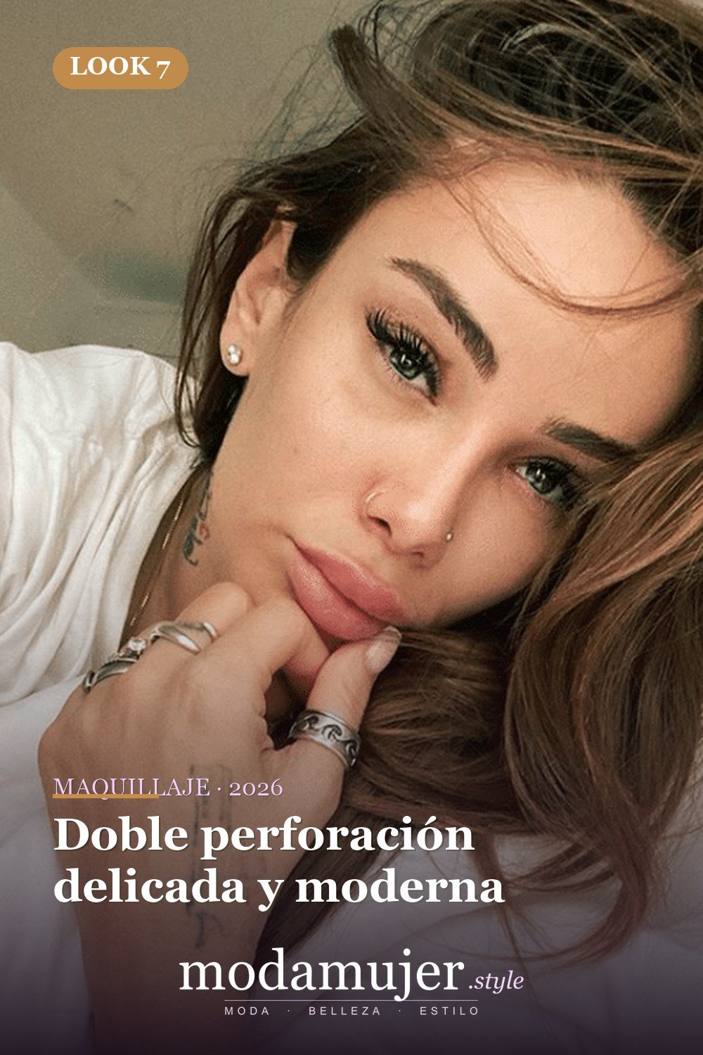 Doble perforación delicada y moderna — 3 tendencias actuales de perforación y 15 ejemplos