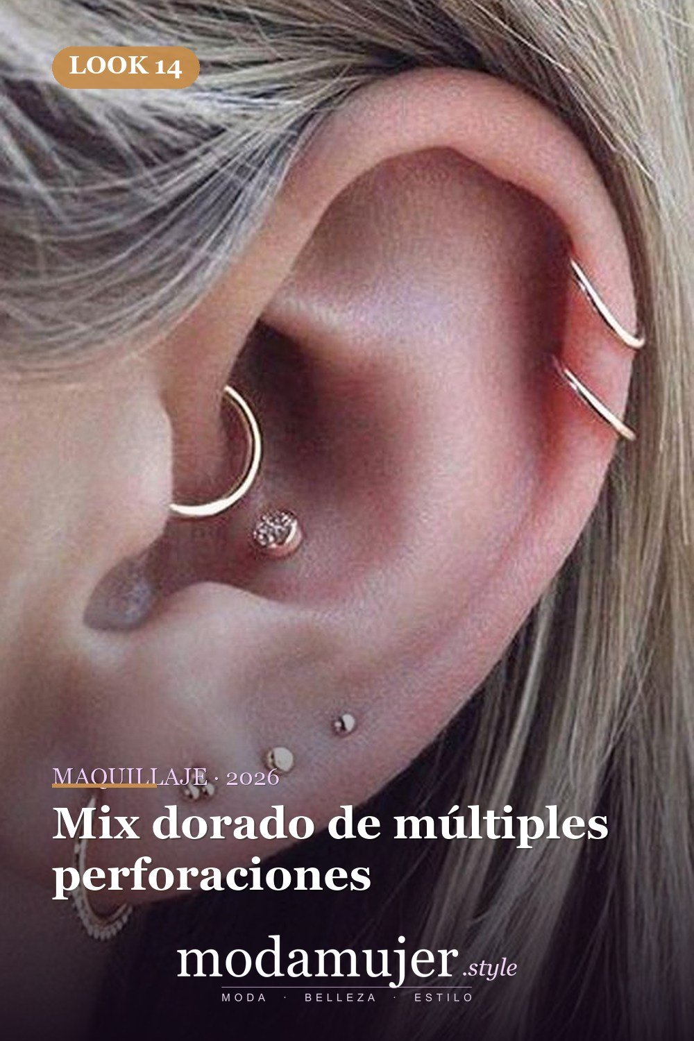 Mix dorado de múltiples perforaciones — 3 tendencias actuales de perforación y 15 ejemplos