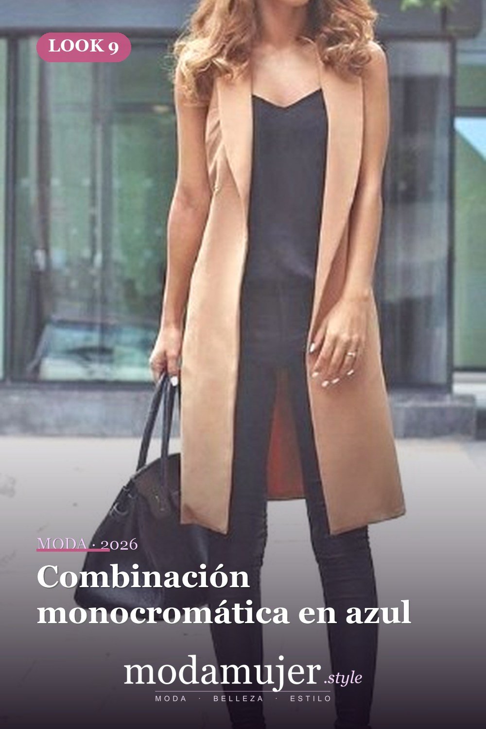 Combinación monocromática en azul — 30 conjuntos de trabajo informal para el verano para probar este año