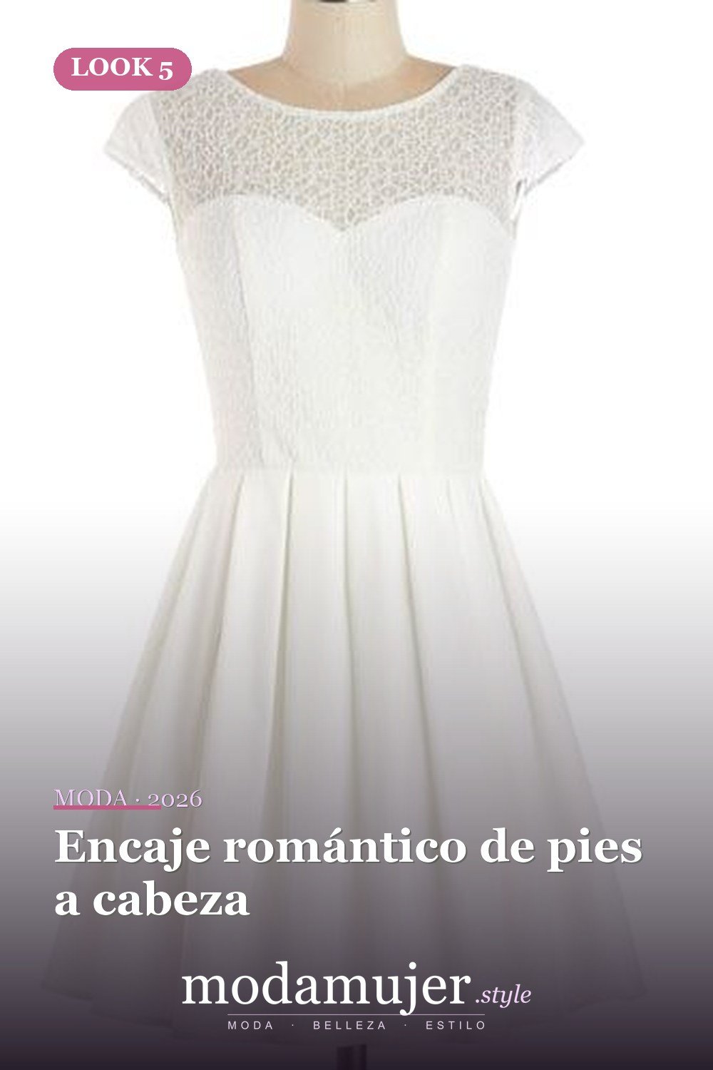 Encaje romántico de pies a cabeza — 30 diseños de vestidos de graduación blancos para chicas con estilo