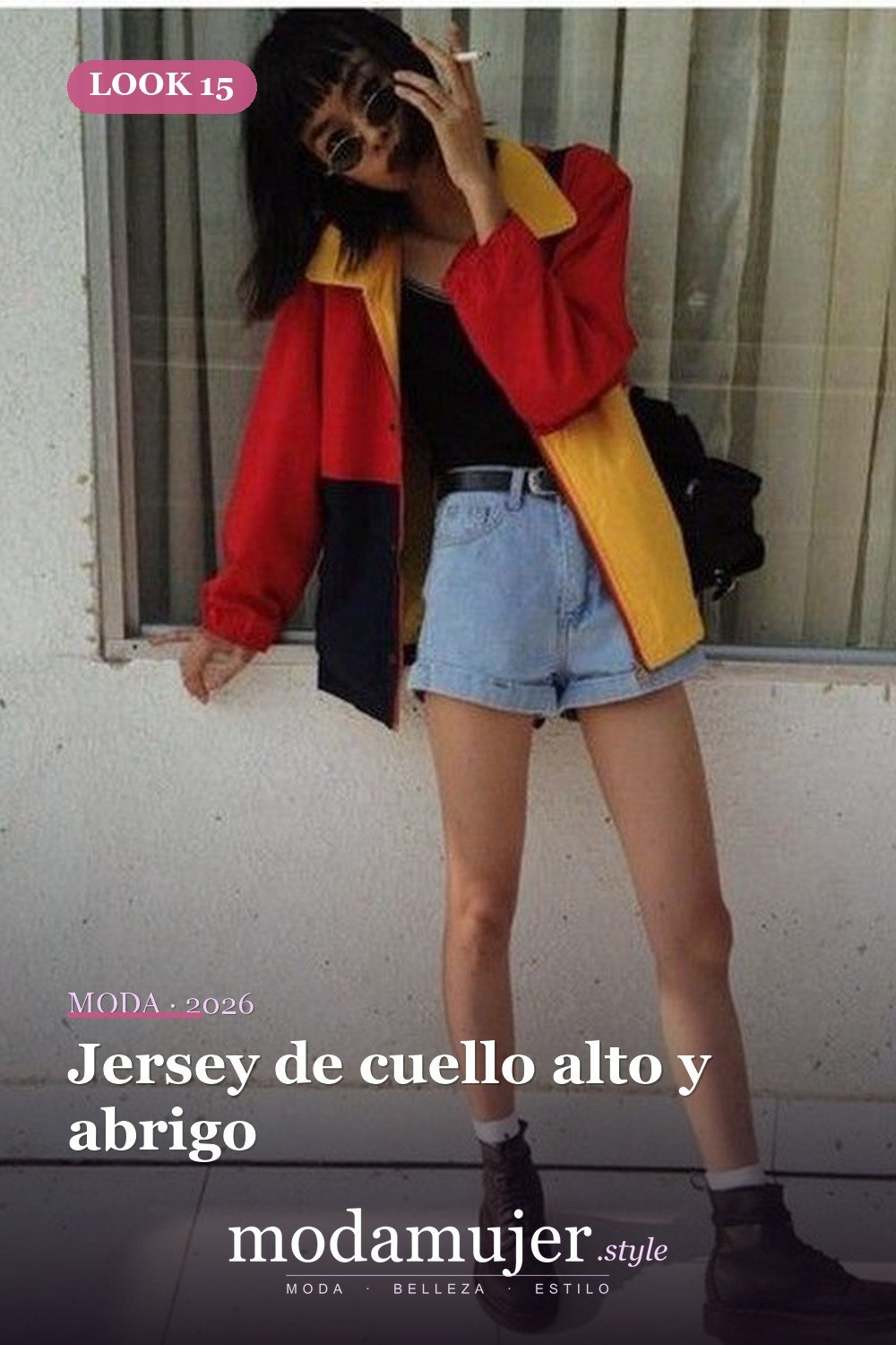 Jersey de cuello alto y abrigo — 30 ideas de moda urbana de invierno para mujer en 2026