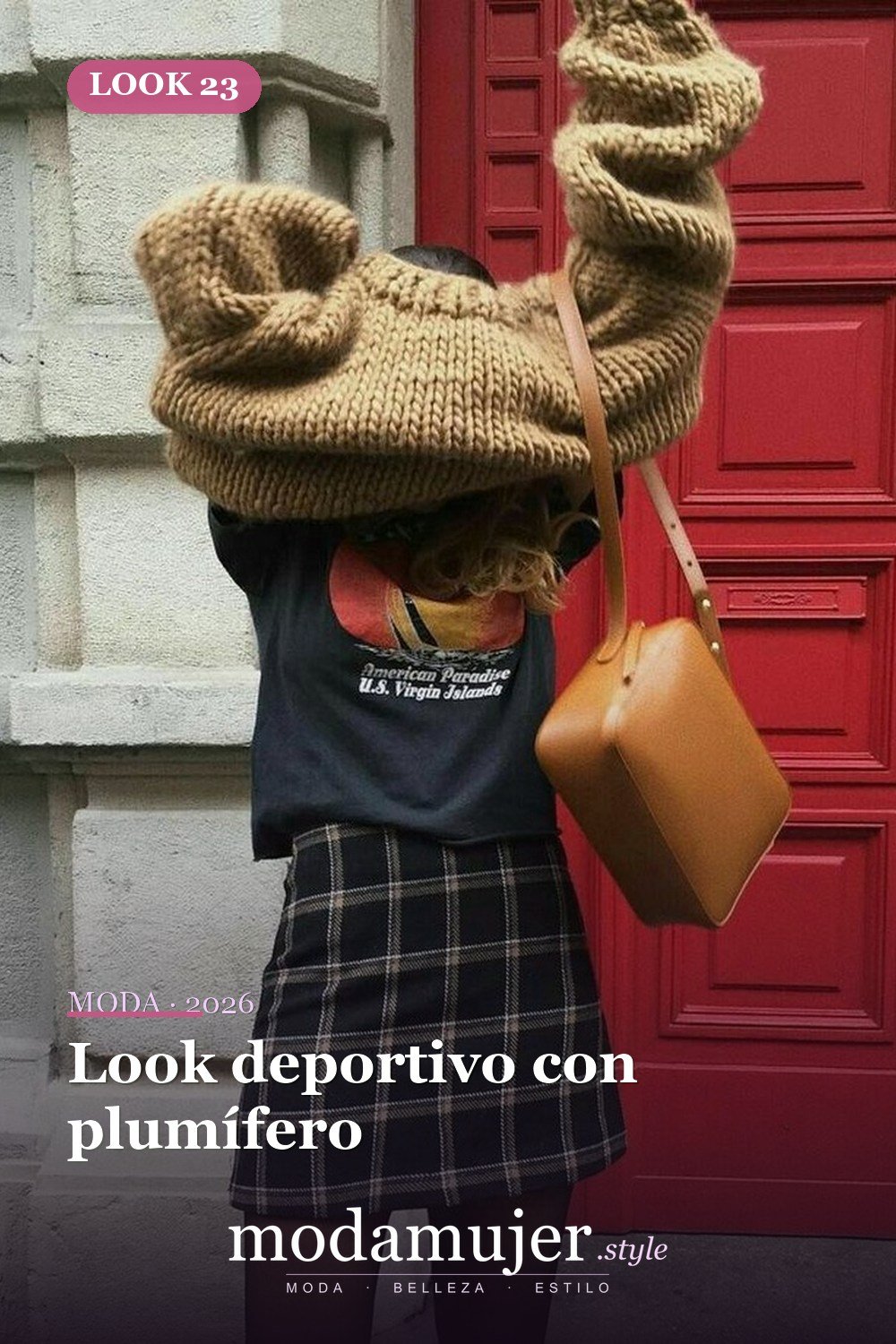 Look deportivo con plumífero — 30 ideas de moda urbana de invierno para mujer en 2026