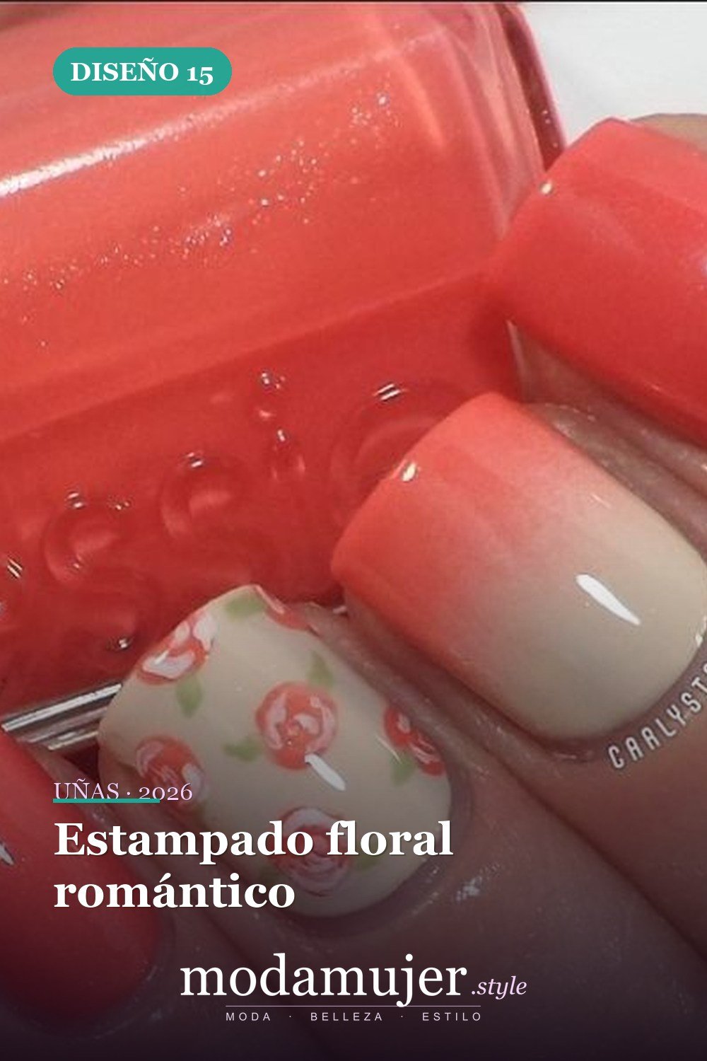 Estampado floral romántico — 30 ideas de nail art fáciles para 2026: diseños de uñas para principiantes