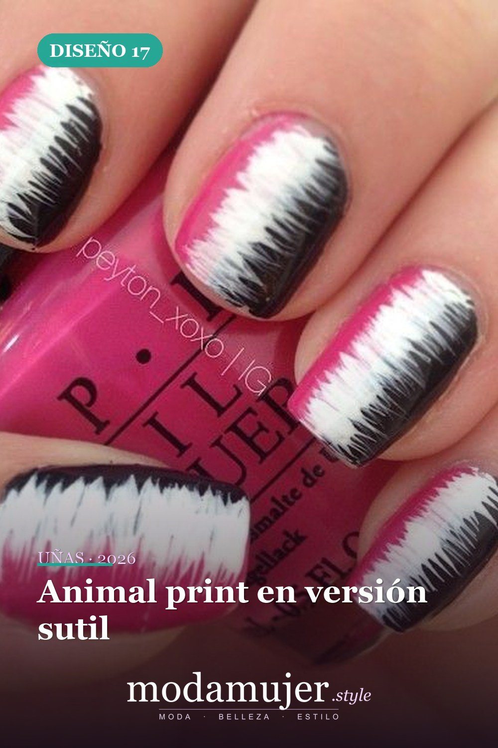 Animal print en versión sutil — 30 ideas de nail art fáciles para 2026: diseños de uñas para principiantes