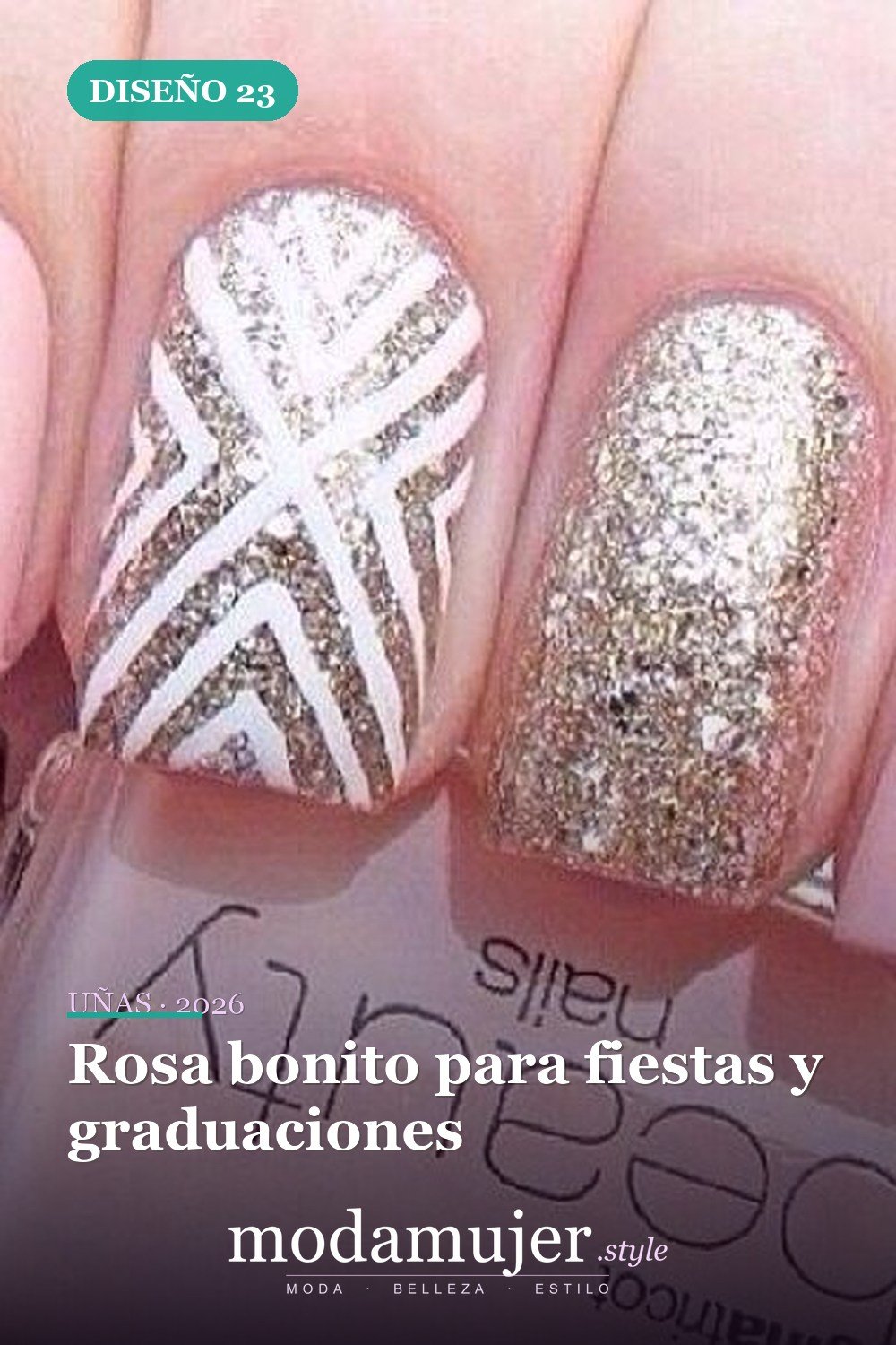 Rosa bonito para fiestas y graduaciones — 30 ideas de nail art fáciles para 2026: diseños de uñas para principiantes