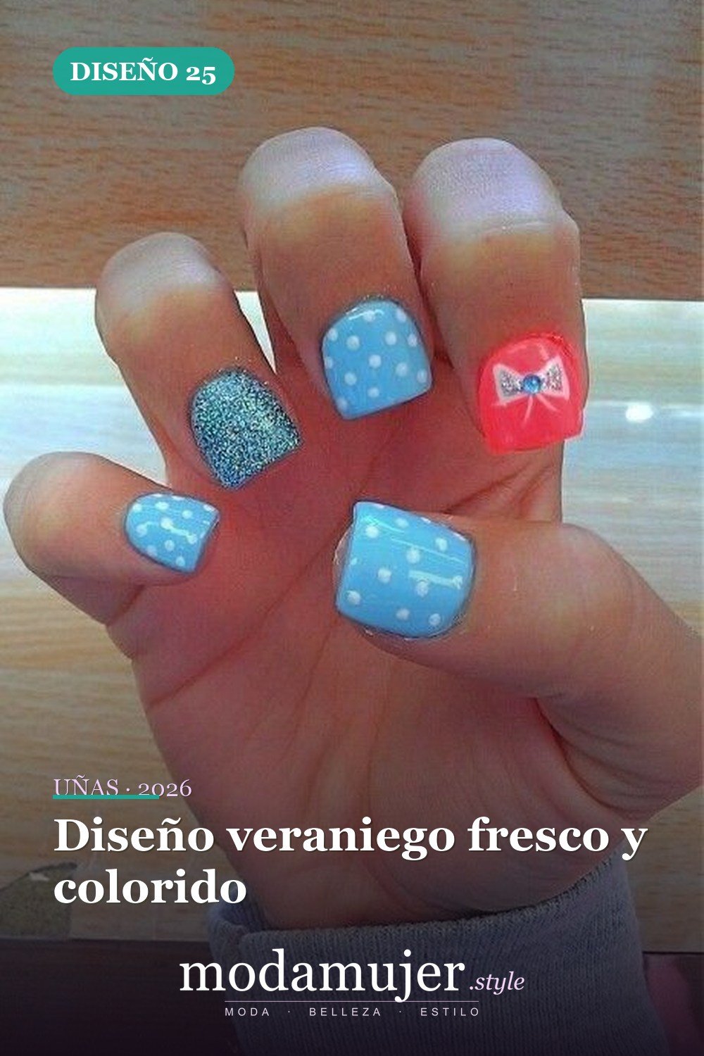 Diseño veraniego fresco y colorido — 30 ideas de nail art fáciles para 2026: diseños de uñas para principiantes