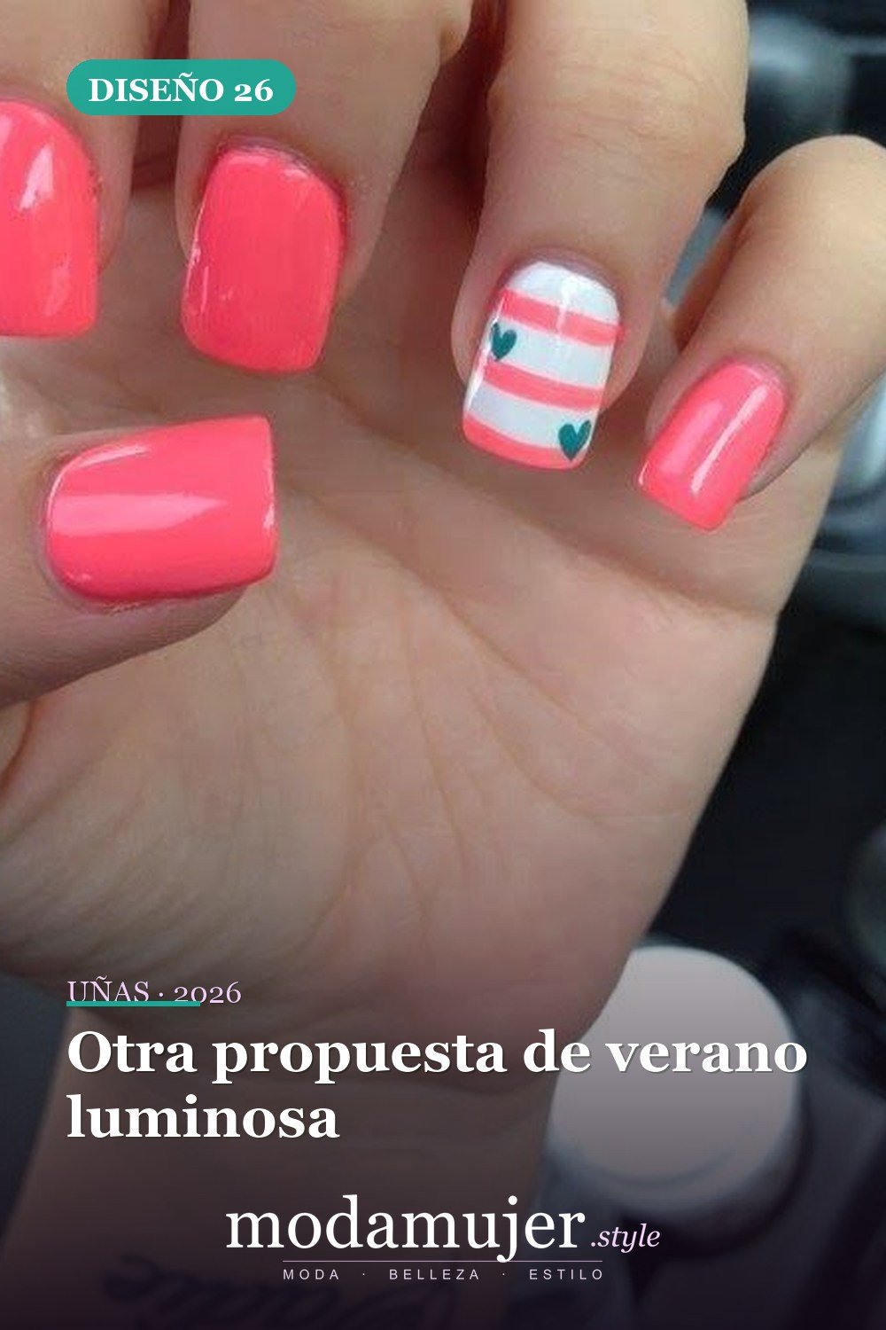 Otra propuesta de verano luminosa — 30 ideas de nail art fáciles para 2026: diseños de uñas para principiantes