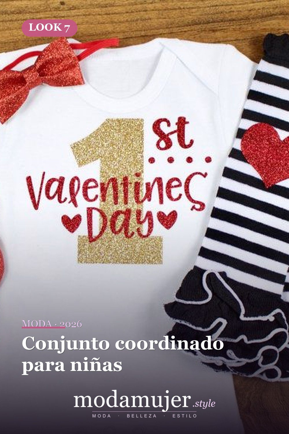 Conjunto coordinado para niñas — 30 ideas encantadoras de trajes de San Valentín para damas y niños