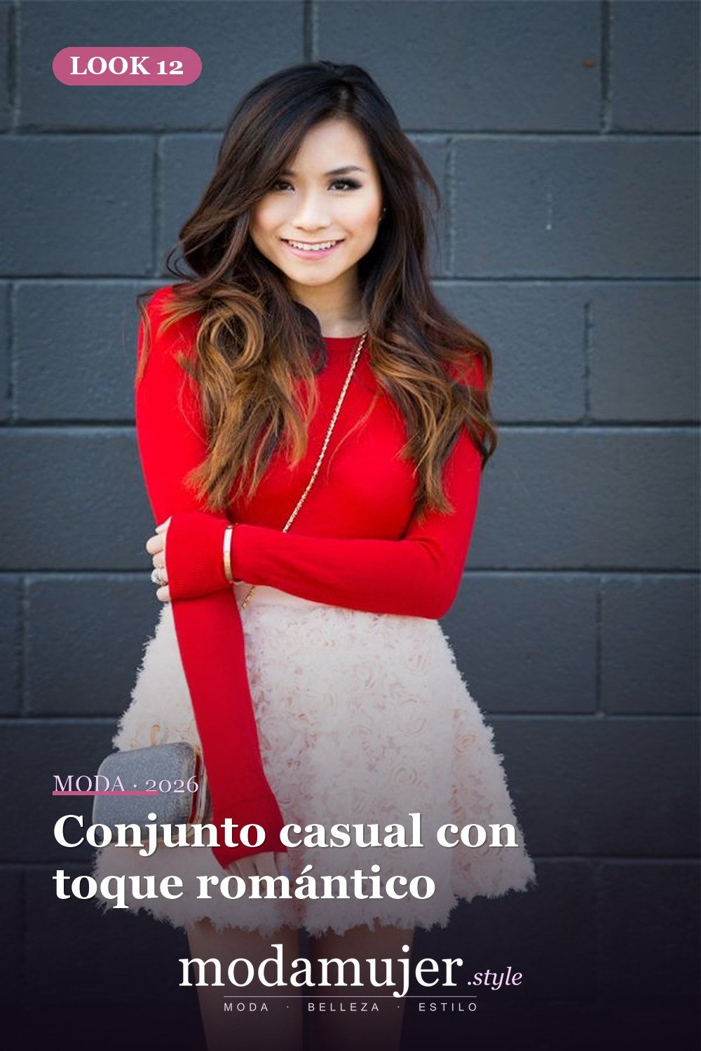 Conjunto casual con toque romántico — 30 ideas encantadoras de trajes de San Valentín para damas y niños