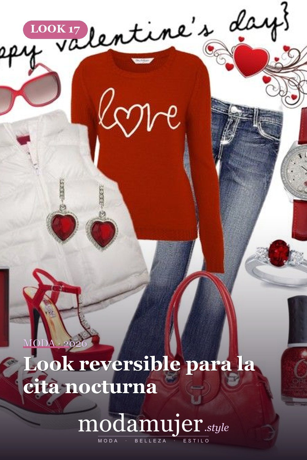 Look reversible para la cita nocturna — 30 ideas encantadoras de trajes de San Valentín para damas y niños