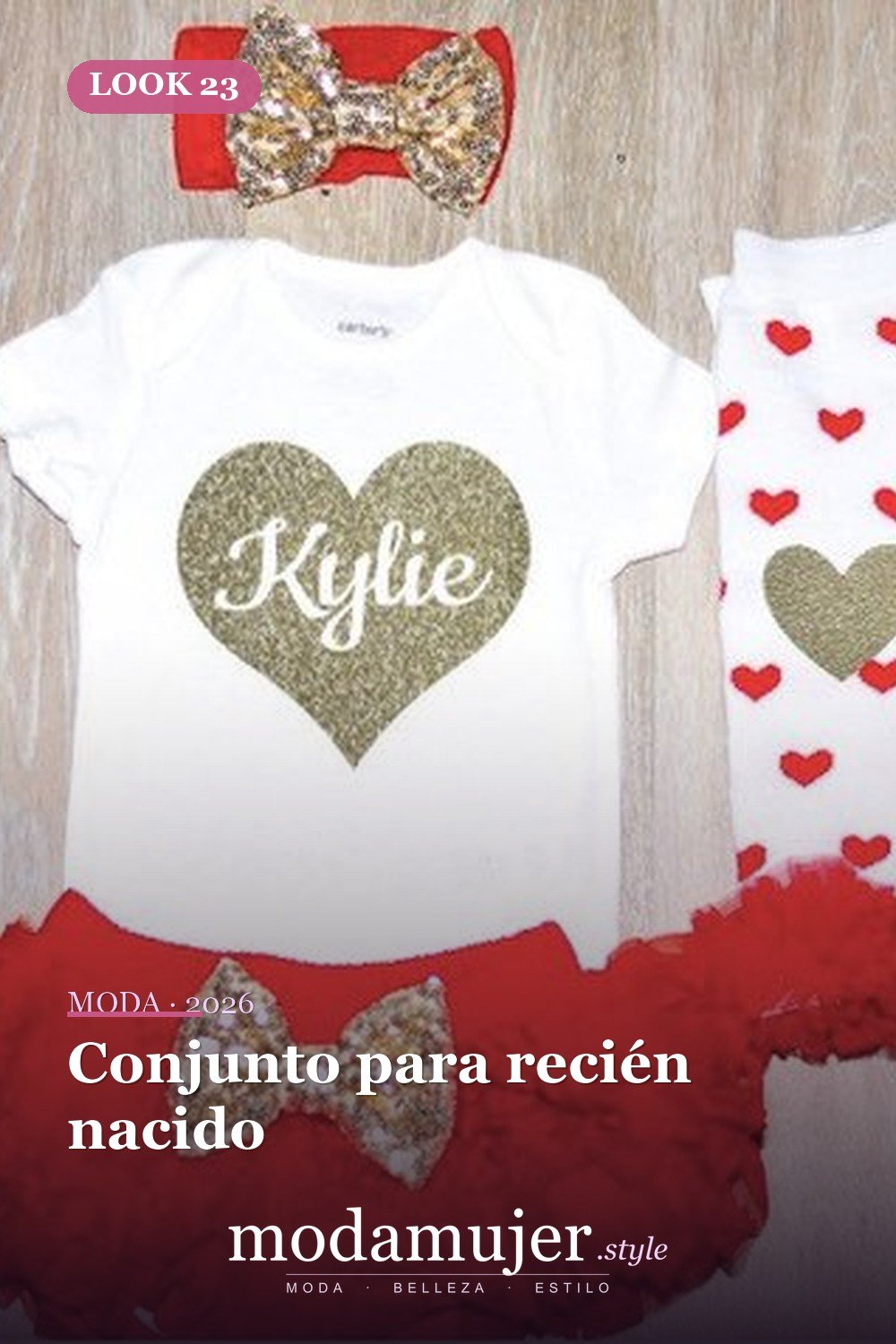Conjunto para recién nacido — 30 ideas encantadoras de trajes de San Valentín para damas y niños