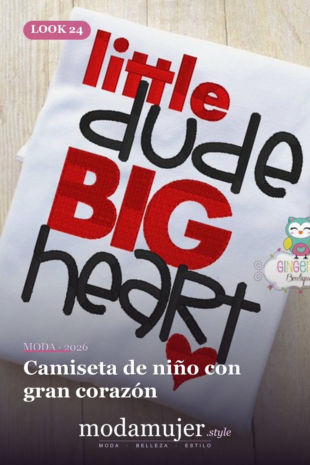Camiseta de niño con gran corazón — 30 ideas encantadoras de trajes de San Valentín para damas y niños
