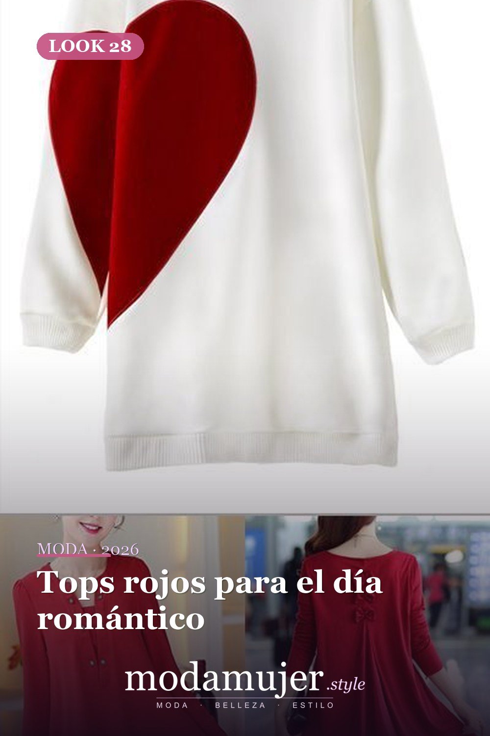 Tops rojos para el día romántico — 30 ideas encantadoras de trajes de San Valentín para damas y niños