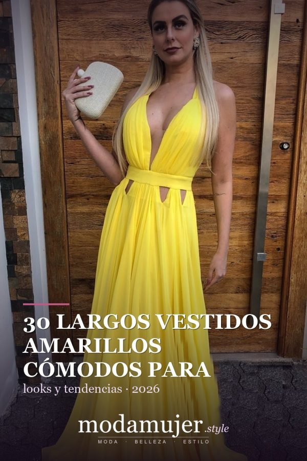 30 largos vestidos amarillos cómodos para esta primavera
