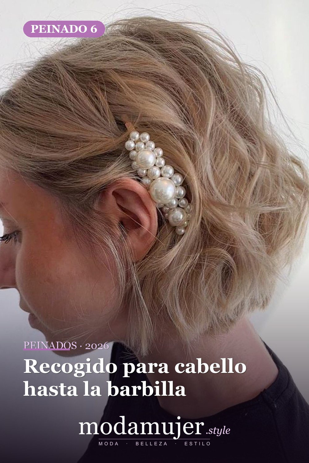 Recogido para cabello hasta la barbilla — 30 Updos para cabello corto que te harán sentir inspirada y segura en 2026