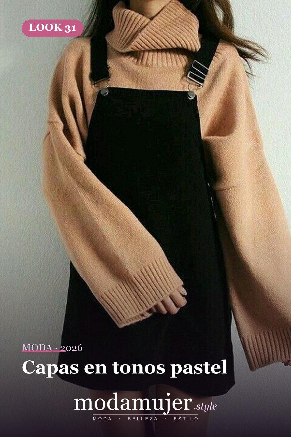 Capas en tonos pastel — 31 trajes de moda casual de invierno lindos para chica adolescente 2026