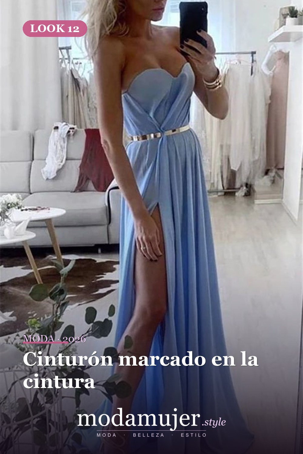 Cinturón marcado en la cintura — 32 vestidos de fiesta de gasa que disfrutarás