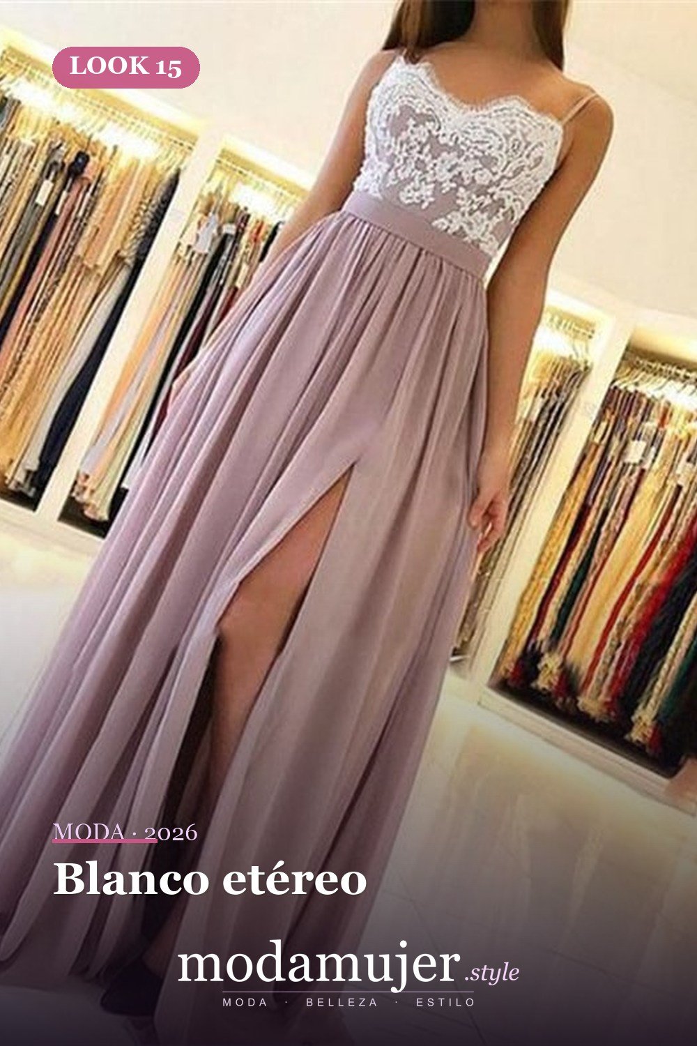 Blanco etéreo — 32 vestidos de fiesta de gasa que disfrutarás