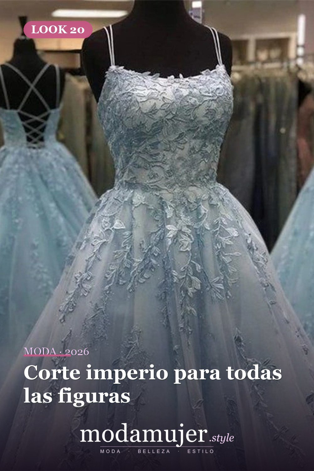 Corte imperio para todas las figuras — 32 vestidos de fiesta de gasa que disfrutarás