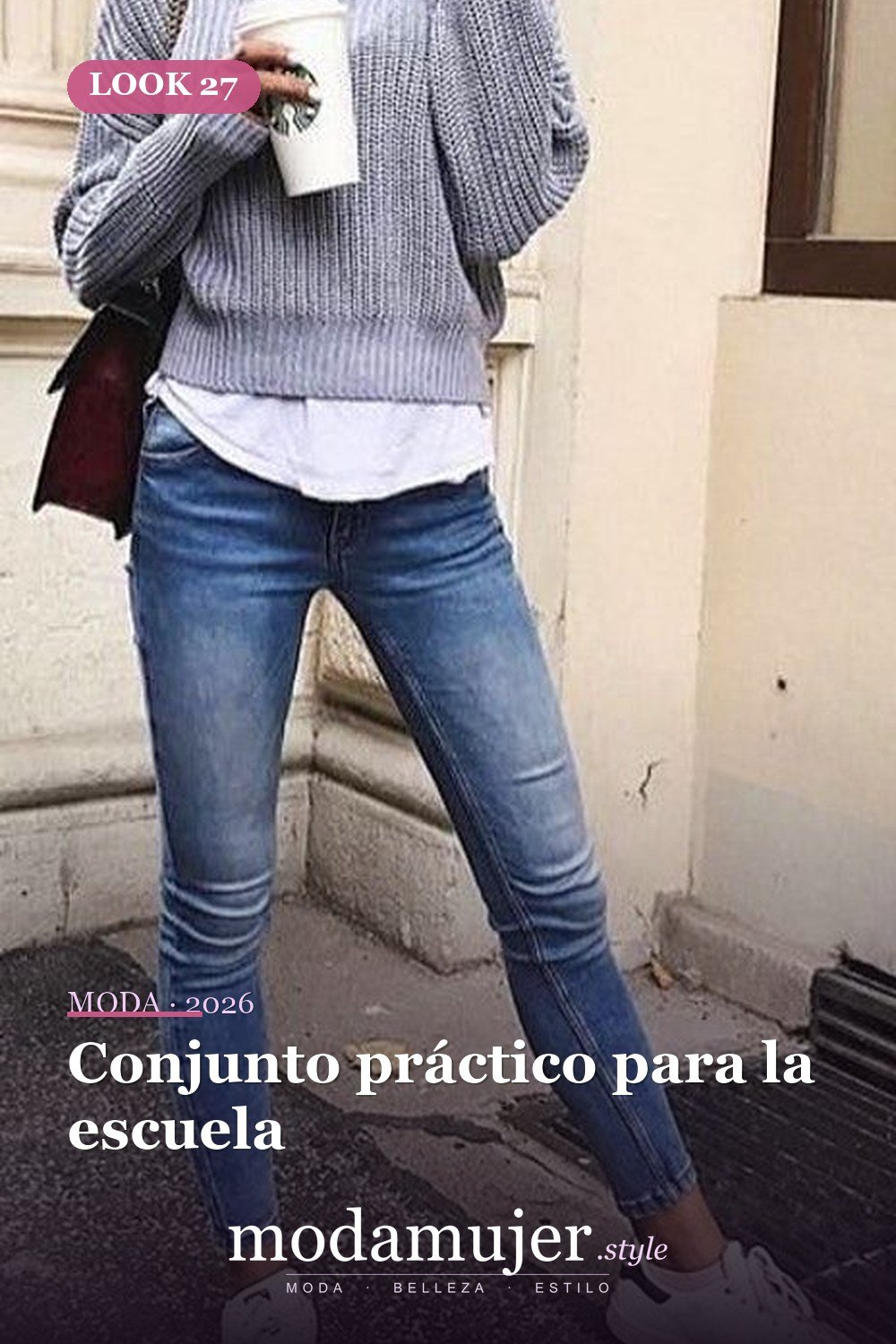 Conjunto práctico para la escuela — 33 Outfits Casuales Más Populares Para Mejorar Tu Estilo