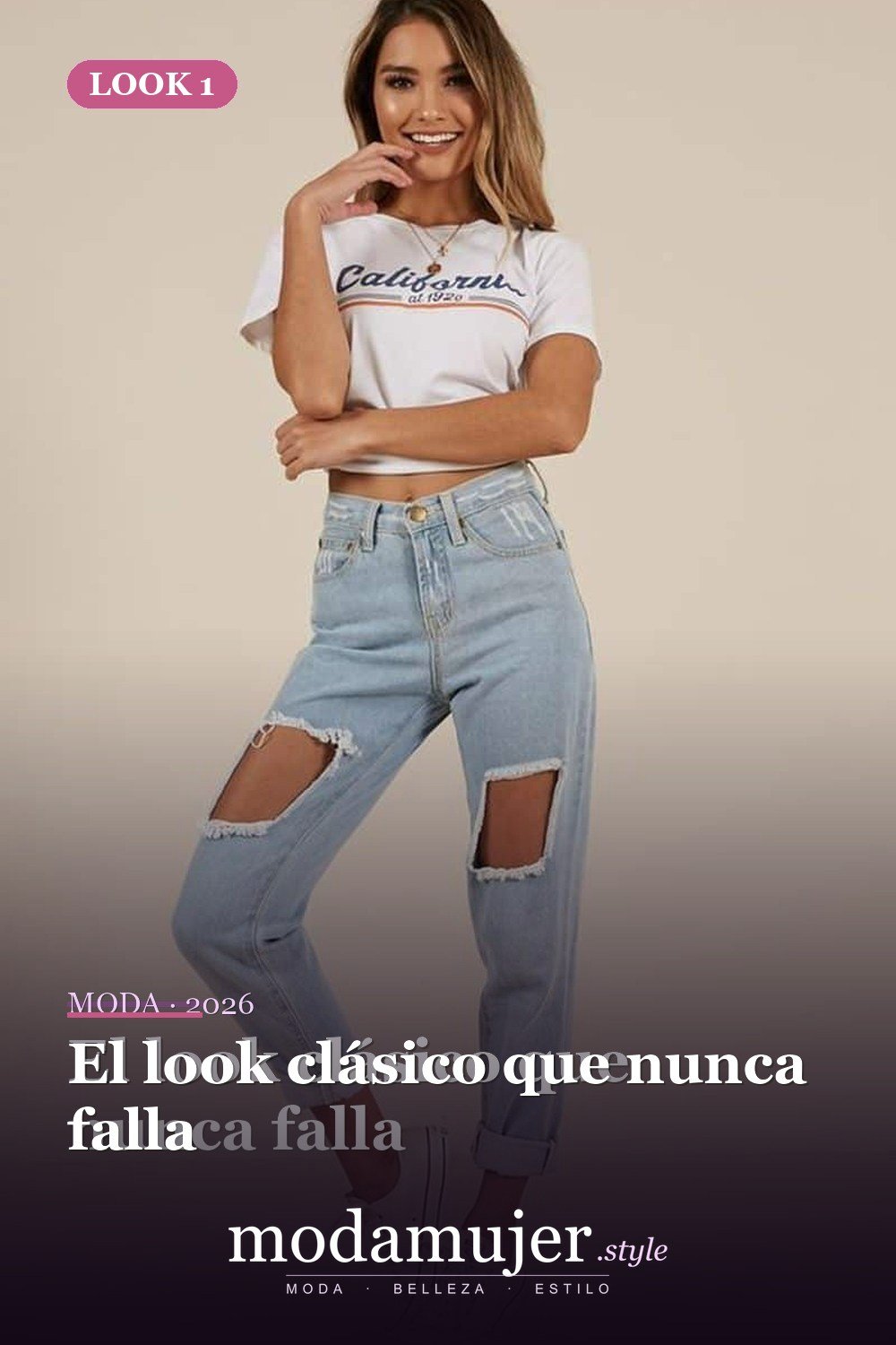 El look clásico que nunca falla — 34 conjuntos casuales de verano para mujeres con pantalones vaqueros