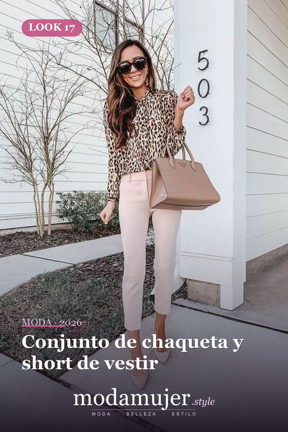 Conjunto de chaqueta y short de vestir — 34 outfits de oficina cómodos y elegantes para mujer en 2026