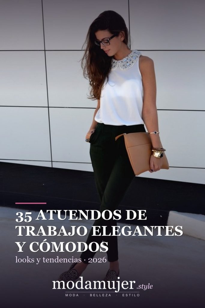35 atuendos de trabajo elegantes y cómodos con zapatos planos - ModaMujer