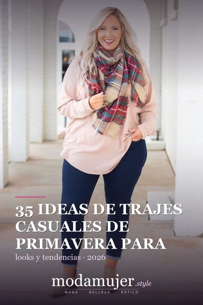 35 ideas de trajes casuales de primavera para mujeres de talla grande - ModaMujer