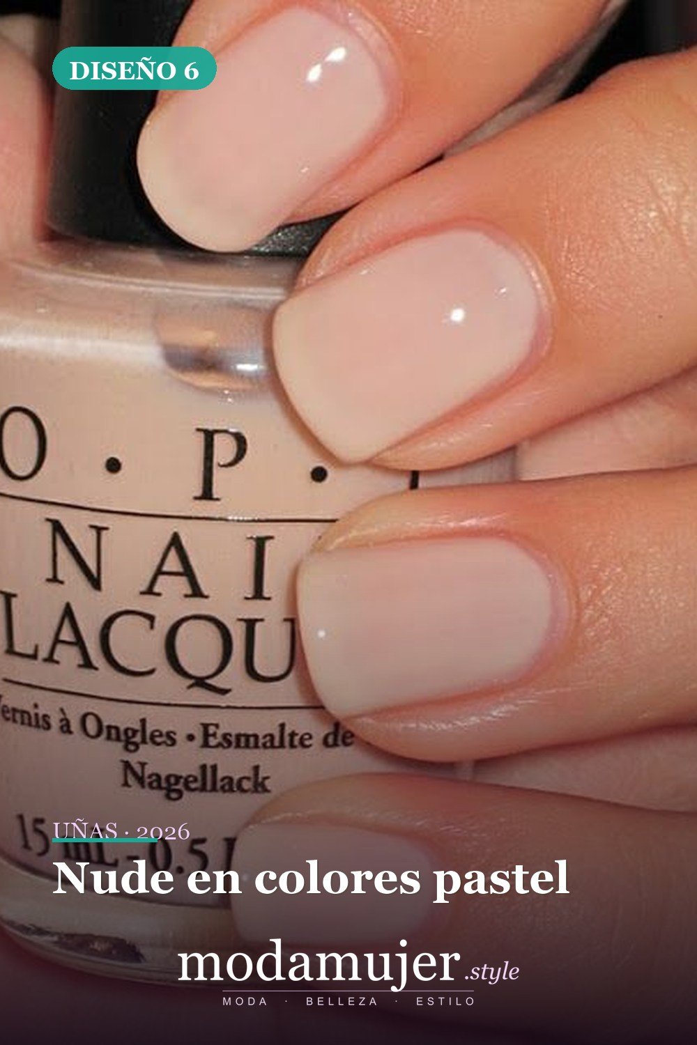 Nude en colores pastel — 35 ideas de uñas de boda glamorosas para 2026: los mejores diseños de novia