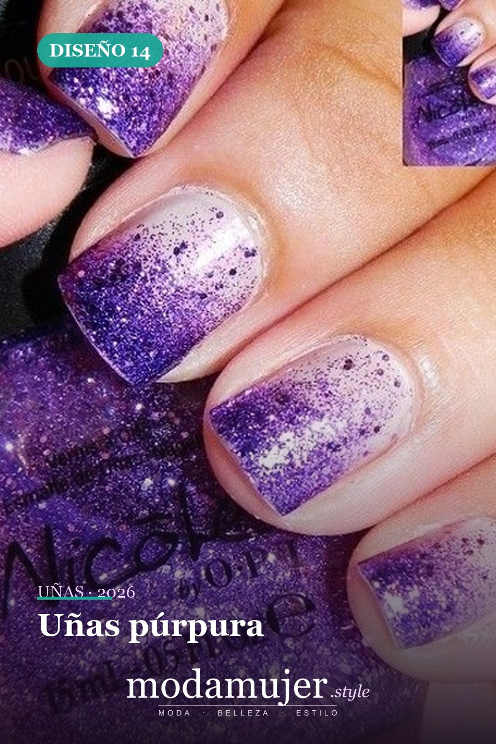Uñas púrpura — 35 ideas de uñas de boda glamorosas para 2026: los mejores diseños de novia
