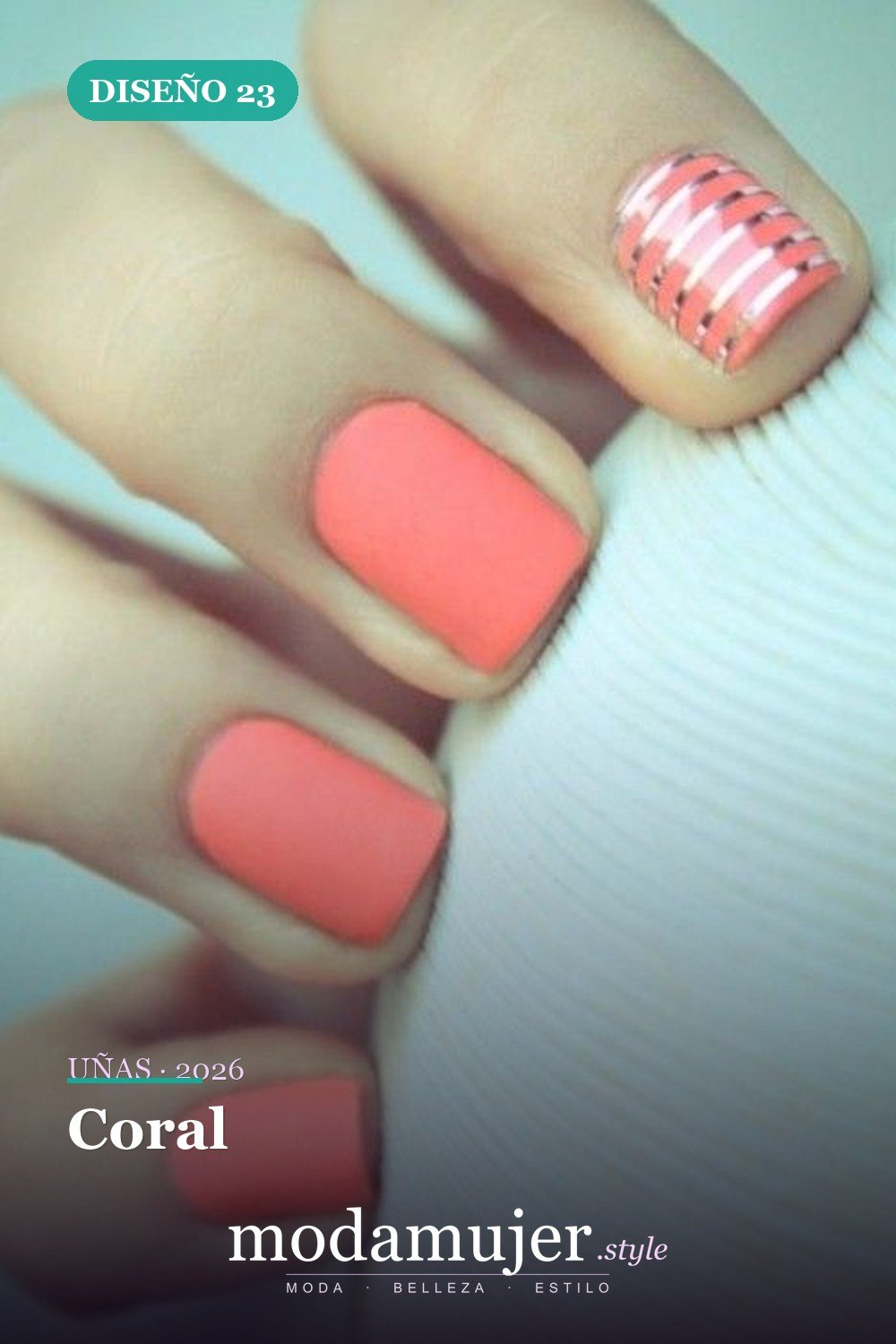 Coral — 35 ideas de uñas de boda glamorosas para 2026: los mejores diseños de novia