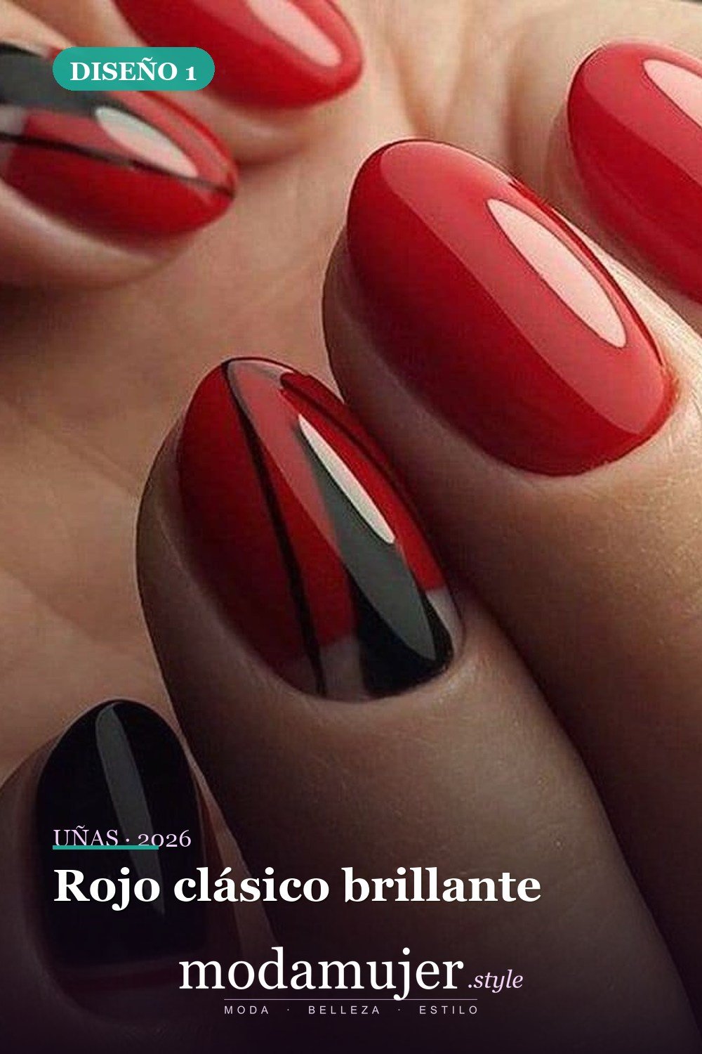 Rojo clásico brillante — 35 ideas extraordinarias de tendencias de uñas rojas para 2026