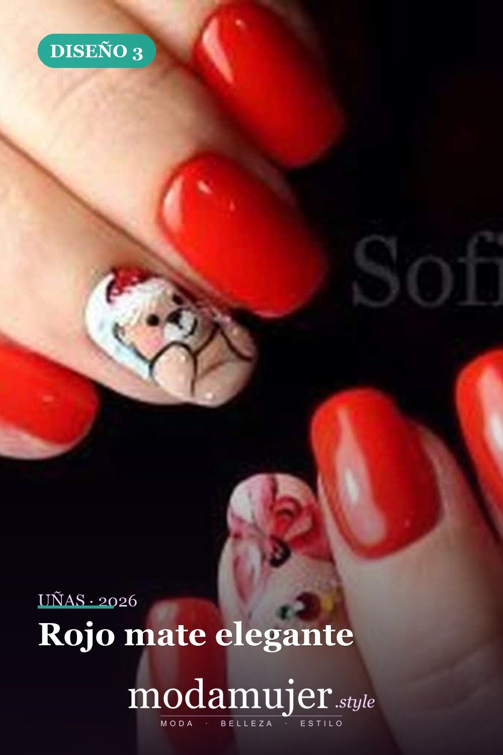Rojo mate elegante — 35 ideas extraordinarias de tendencias de uñas rojas para 2026