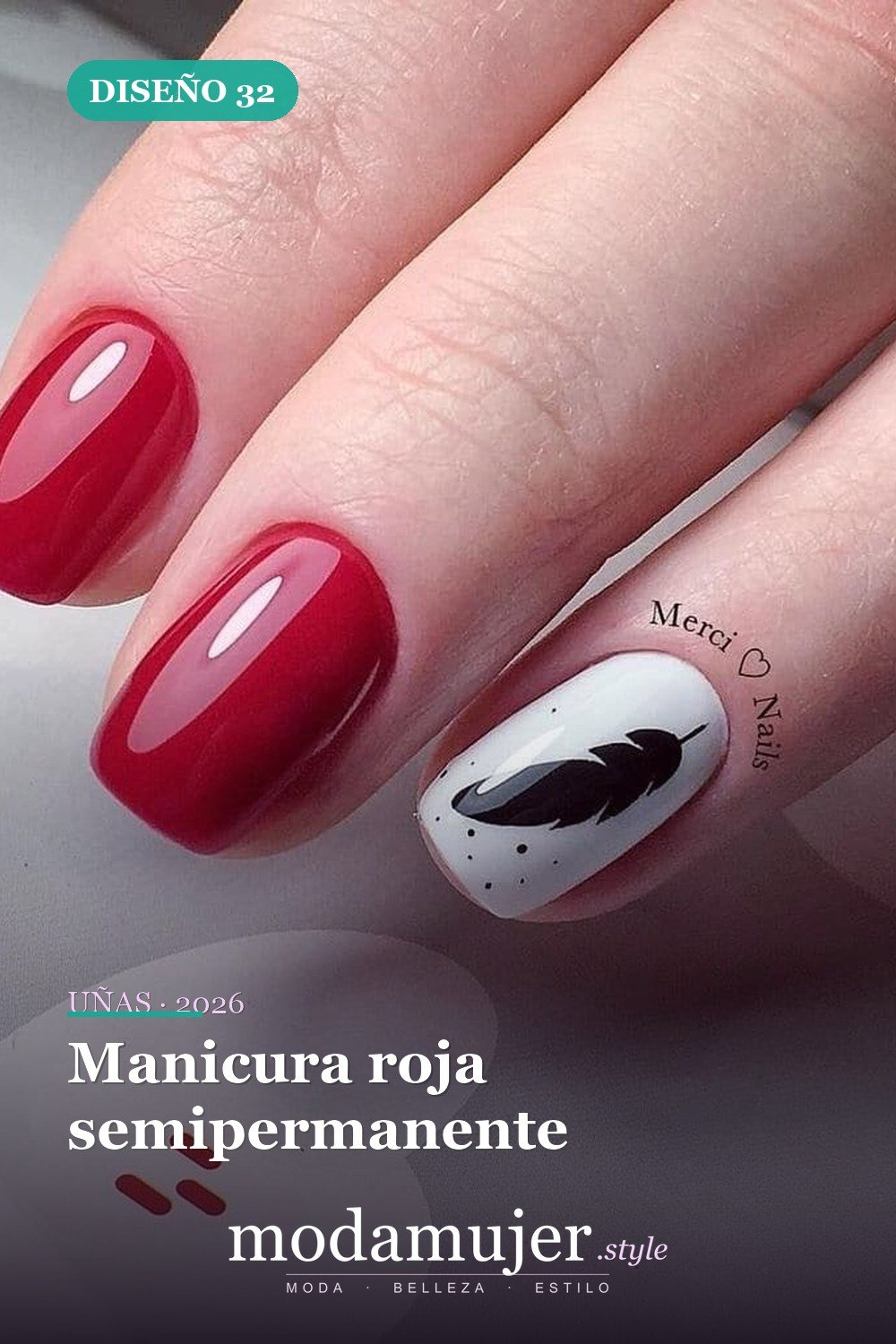 Manicura roja semipermanente — 35 ideas extraordinarias de tendencias de uñas rojas para 2026
